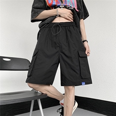 2026夏装立体大口袋工装短裤休闲五分裤高街K9807/特P30黑色5，男装休闲裤，电商A094