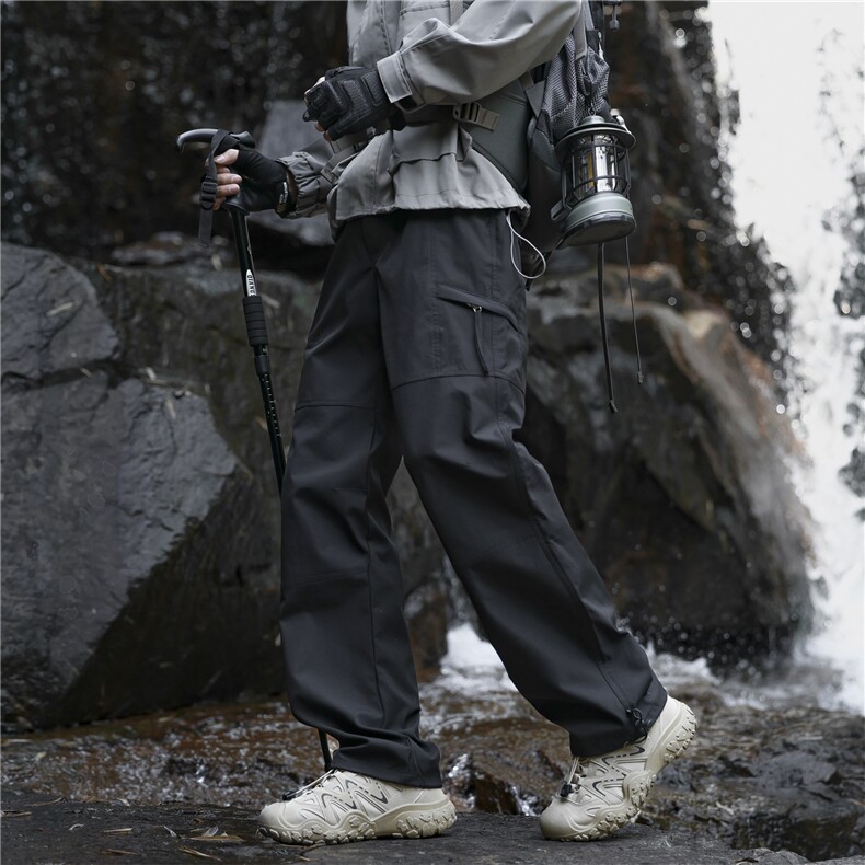 新款秋冬户外三防软壳冲锋裤男机能工装裤宽松直筒裤MK10022P55,男装工装外套,星座1013-5