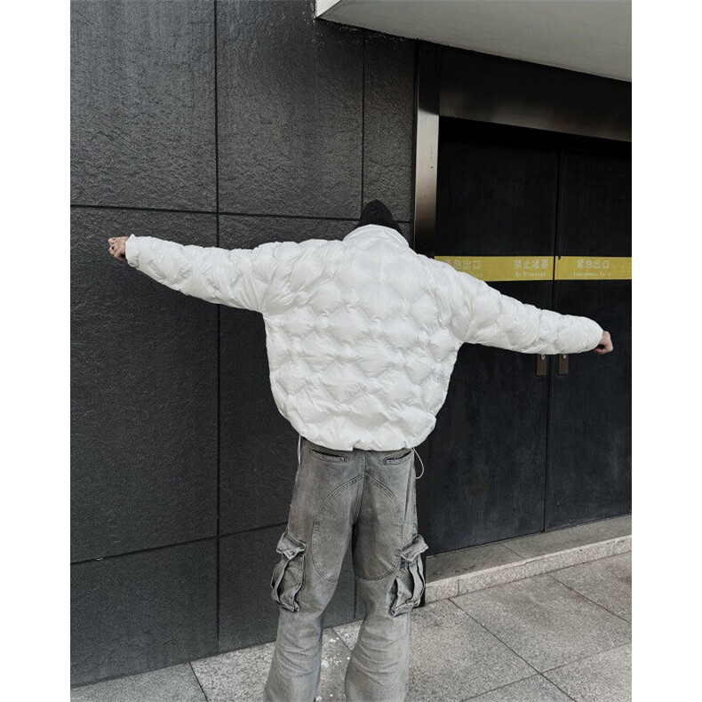 自家图现货！立领格子棉服外套设计感小众棉衣R211-P118/已注册,男装棉衣,星座1005-4