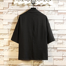 港风夏季新款潮流男士七分袖西服浅蓝西装薄款X110P45，男装西服，电商A177