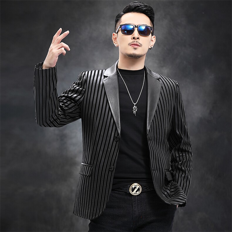 Y-WYF8511男士2023秋冬新款西服绵羊皮皮衣男翻领皮西装P620图片