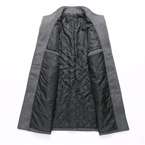 羊毛呢子外套男秋冬中长款立领妮子风衣休闲呢子大衣SJM802-P170，男装毛呢大衣，电商B212（原钱塘6029）