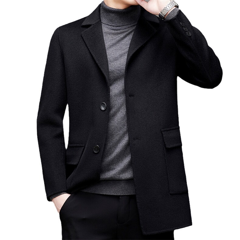 澳洲羊毛毛呢风衣男新款中年秋冬大衣商务休闲外套MNSA2277-P480，男装毛呢大衣，电商B212（原钱塘6029）