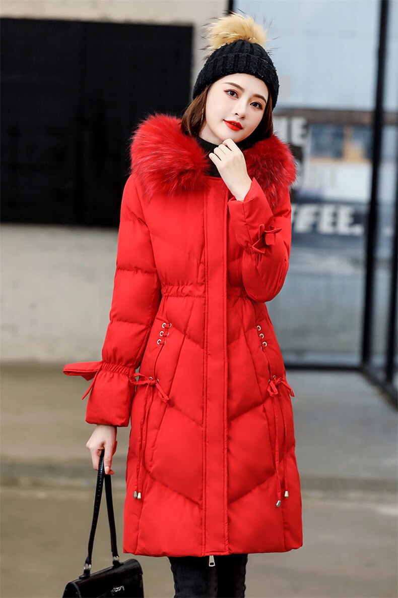 加厚羽绒棉服女中长款2025冬季新款收腰显瘦洋气连帽保暖棉衣外套,女装棉衣/棉服,艾仟回(原伊仟回)