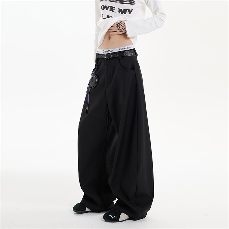 春季美式ins高街hiphop弯刀休闲西裤货号K25113P55图片