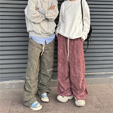日系工装裤男高街潮牌秋季ins欧美嘻哈运动休闲裤机能风裤子，男装休闲裤，星座716-3