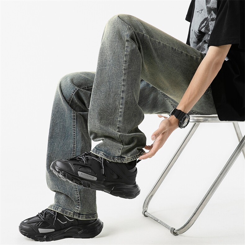 高品质抖音现货弹力微喇叭牛仔裤男-GK28-P55-限价78,男装牛仔裤,星座310A-1