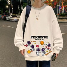 S6228-P28  秋季圆领卫衣男大码韩版宽松长袖外套图片
