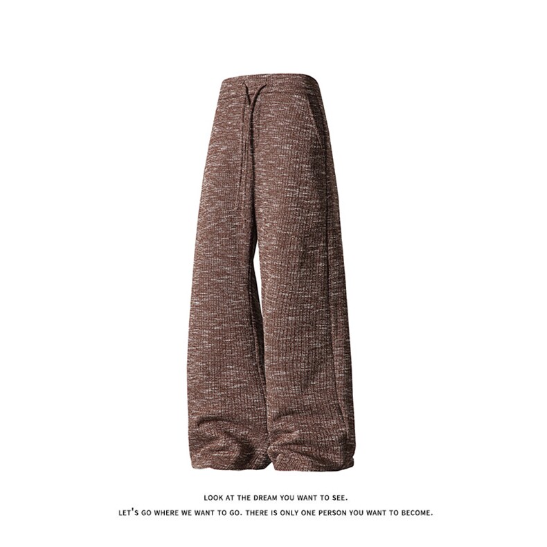 复古宽松垂感抽绳阔腿裤美式复古直筒运动休闲裤男K8690-特价P46，男装休闲裤，电商A007