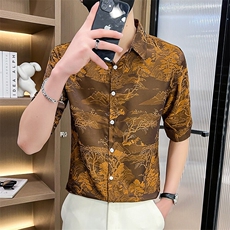 507A-CS535-P482025夏装时尚男士七分袖衬衫风衬衣，男装衬衫，星座507A（原星座306B-2）
