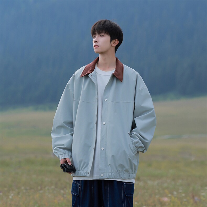 JK7863-P652025秋季新款翻领防水宽松夹克,男装夹克,星座109-1