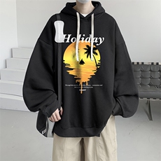连帽卫衣男大码运动服帽衫外套WY2266-P35加绒款-P40，男装卫衣，电商A040