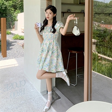 夏季新款碎花短款连衣裙B190-82373-P100-K148，女装连衣裙，一九零