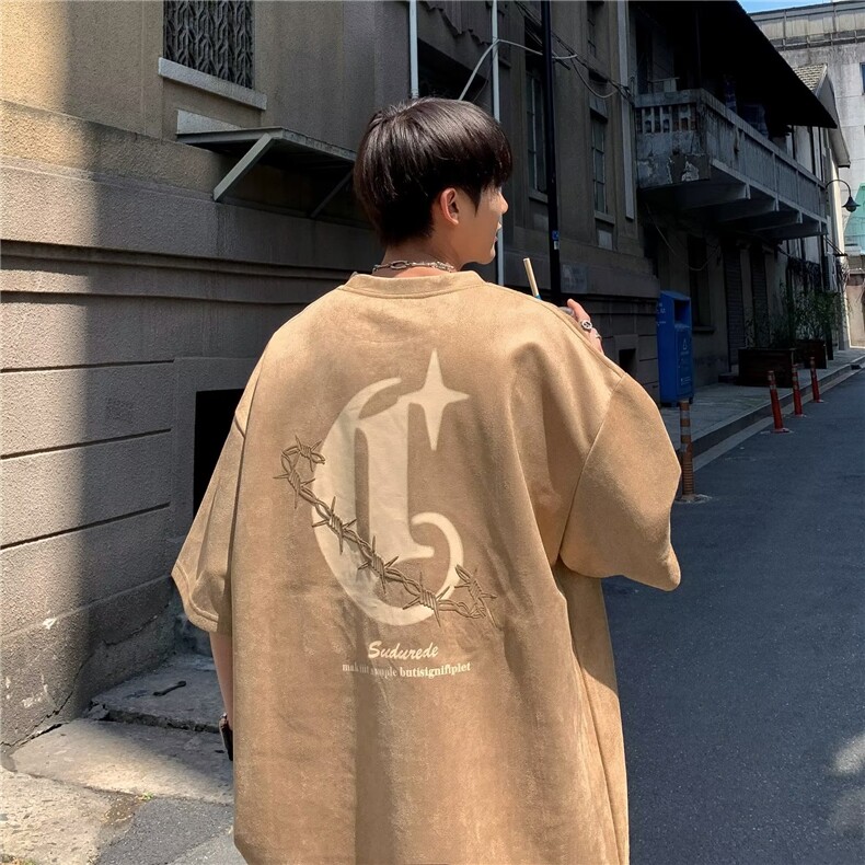2024春夏季新款男休闲圆领短袖T恤HXT6P28图片