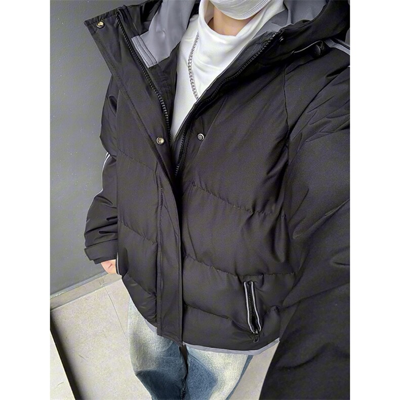 现货高品质美式高街冬季重磅三防加厚羽绒棉衣连帽冲锋外套厚，男装棉衣，电商A486