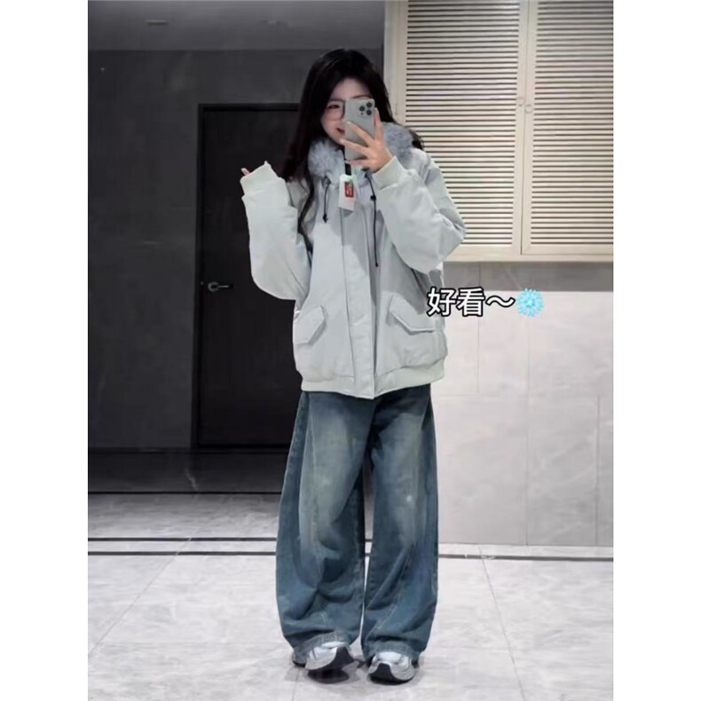 现货美式宽松连帽加厚可拆卸毛领宽松三防棉服2053/P95,男装棉衣,星座205-3
