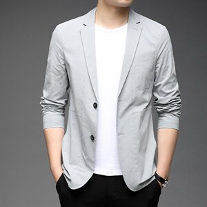 2023春季新款男士薄款西服中年男士商务休闲小西装百搭便西男装,男装西服,电商B212（原钱塘6029）