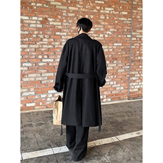 秋季中长款风衣Q5579-TP85138韩系过膝宽松港风长款外套男，男装风衣，电商A102