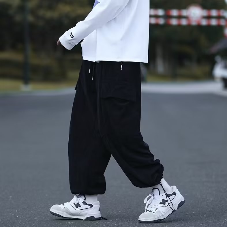 灯芯绒裤韩版潮大口袋2024春秋新款ins宽松百搭长裤AK727-P45,男装休闲裤,星座1109-3