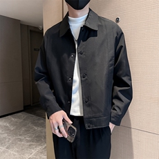 社会小伙男士秋冬纯色2025秋季长袖夹克店主风JK0817-P115，男装夹克，电商A236