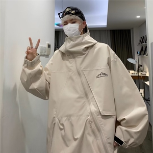 山系户外防水冲锋衣男秋季新款斜拉链登山夹克美式 WM9283-P65图片