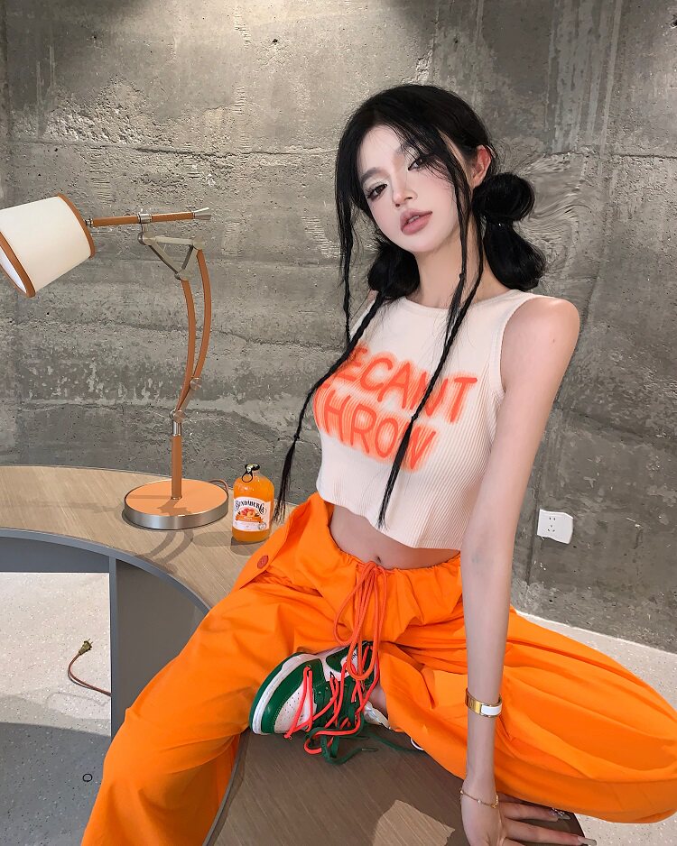 2023新款复古美式渲染吊带背心上衣(裤子另有链接）9607-P40,男装背心/马甲,星座910-1