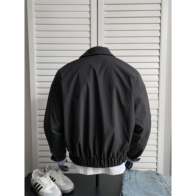 JK713-尺码M-3XL-P65-双面穿格纹工装夹克美式格子外套,男装夹克,星座1811B