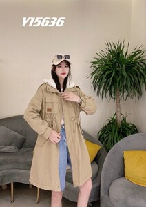 【现货】休闲戴帽长款派克，两个色两个码ml,其它,Moshus摩述