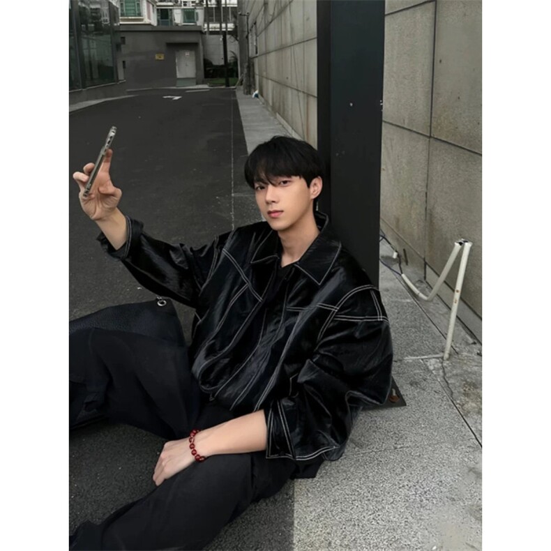 706-1-PY045-P50特P大量现货春季男士皮夹克痞帅皮衣外套,男装夹克,星座706-1