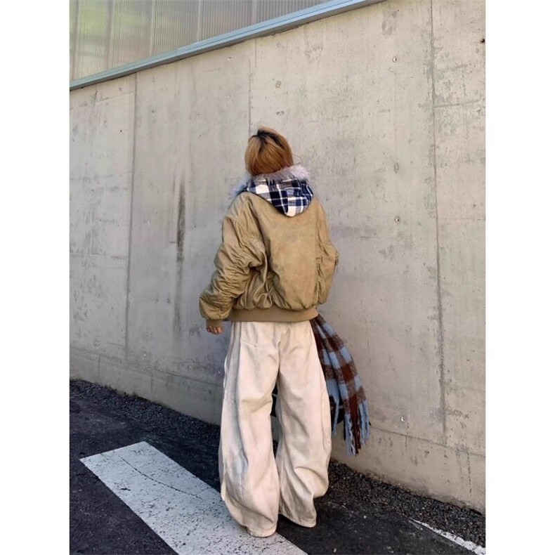 美式复古高街做旧脏弯刀牛仔裤女宽松休闲百搭阔腿裤LN12199-p62,男装牛仔裤,星座1008