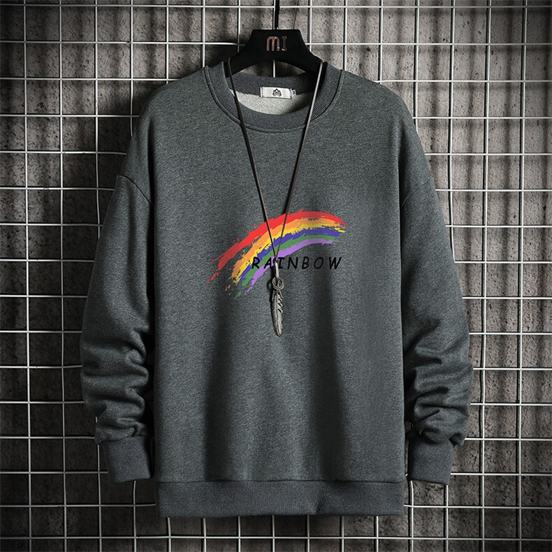 S6064-P28加绒款-P33秋季圆领卫衣男大码韩版宽松长袖外套网格,男装卫衣,电商A040A
