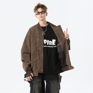 现货 三防春秋款男士皮夹克外套皮衣咖啡色 JK309 P80图片