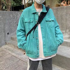 牛仔外套男春款韩版潮流百搭夹克复古休闲宽松ins潮上衣JK642-p68图片