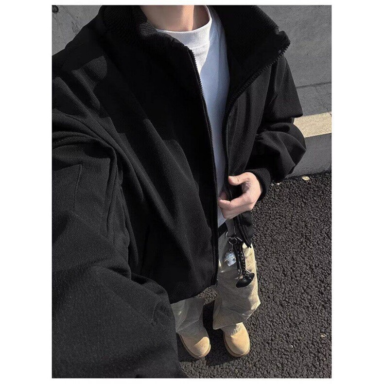 潮青少年美式高街工装飞行员外套男廓形短款棒球服立领夹克外套,男装夹克,星座506A