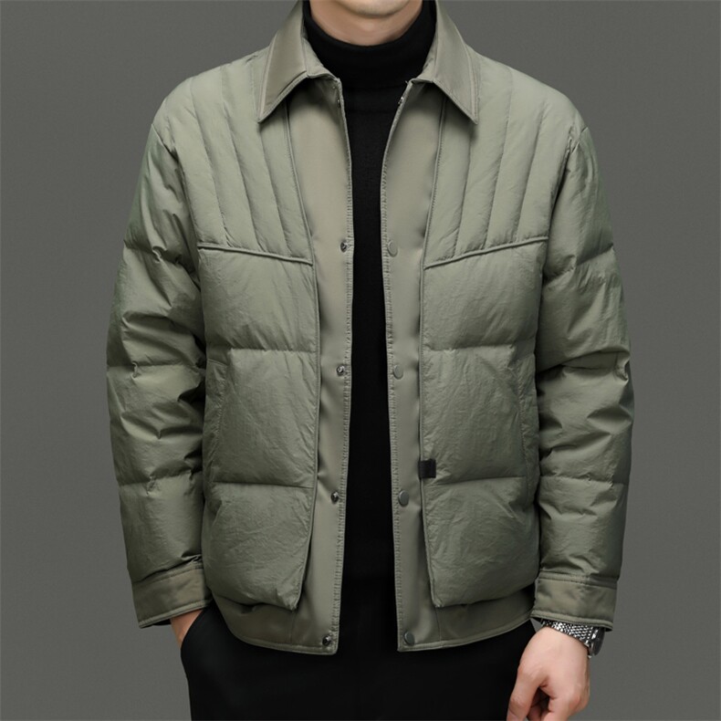 BZK13678钱塘2020-2时尚休闲新款简约冬季厚款中年男士羽绒服P225图片