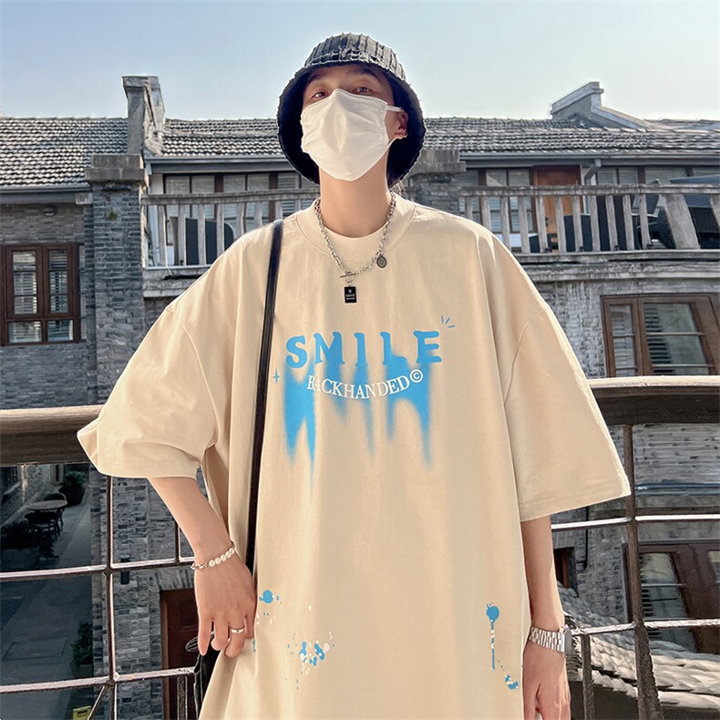 圆领破碎港风印花T恤短袖五分半袖夏季打底衫XT16-P35控48,男装T恤,星座216(原A116)