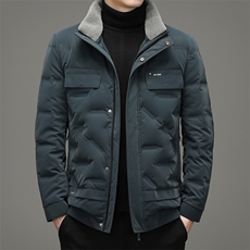 冬季新款中年羽绒服休闲立领脱卸毛领男士冬装外套男YL21908-P270，男装羽绒服，电商B212（原钱塘6029）