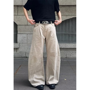 潮牌复古cleanfit直筒休闲裤男夏季宽松新款百搭工装长裤 KN7035图片