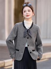 2025秋装新款简约时尚休闲小香风女装外套，女装短外套，芭米依尚