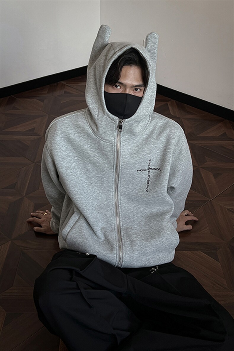 重磅水洗做旧连帽小恶魔卫衣男女cp197-特p80,男装卫衣,电商B371