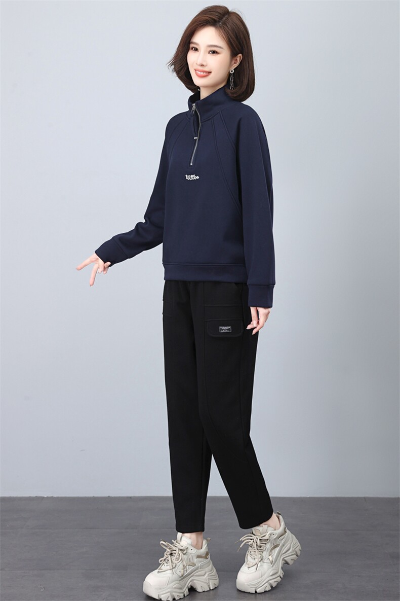 卫衣运动服套装2023新款冬季搭配品牌时尚休闲穿搭时尚妈妈两件套,女装套装/套裙,涵誉