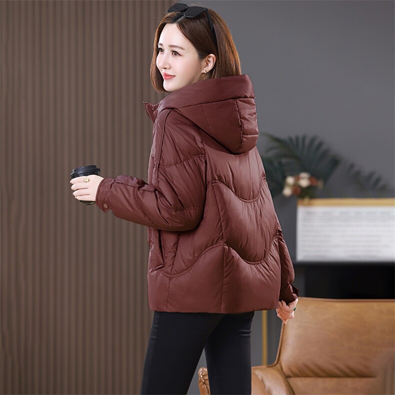 2025年冬季新款简约时尚休闲棉服现货，女装棉衣/棉服，婷思杰（原婷想服饰）