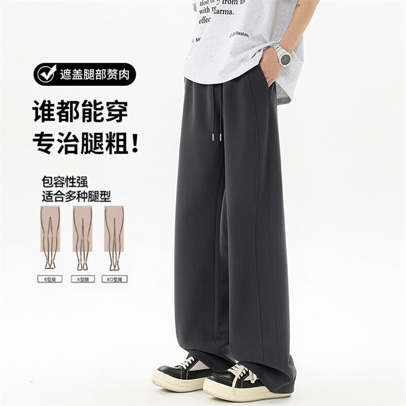2026春季新款 C7104-TP3568 美式高街垂感直筒裤宽松运动卫裤图片