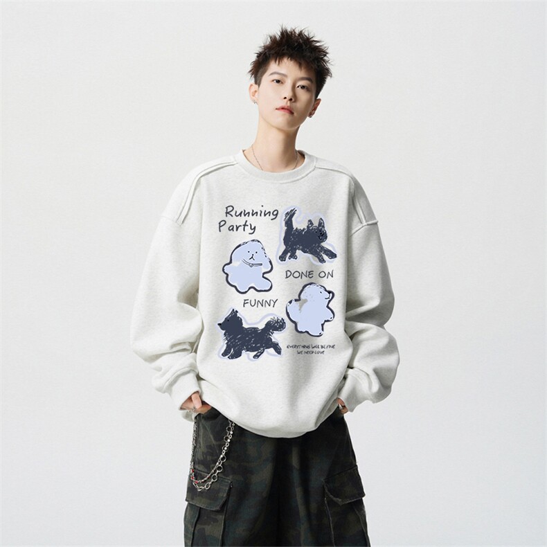 得物供货、重磅420克现货 圆领卫衣宽松HD019-1-WY2780LL-P35图片