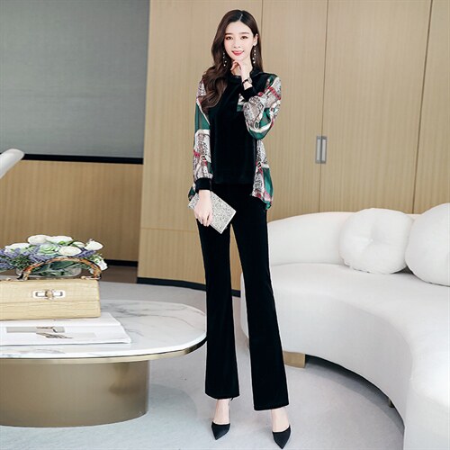 套装/套裙时尚潮流舒适长袖2022年春季休闲圆领优雅，女装套装/套裙，韩然一族