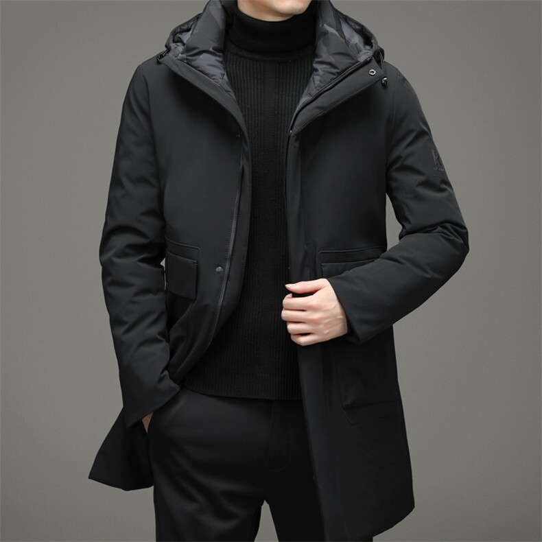 2023冬季连帽羽绒服时尚加厚百搭爸爸装外套上衣YLY5028-P350图片