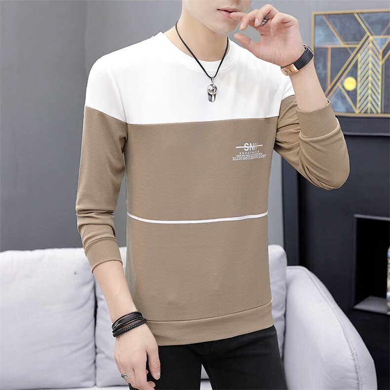 大货主推男士休闲青年长袖T恤卫衣秋季新款圆领刺绣印花W07,男装卫衣,星座301D(原星座1004-8）