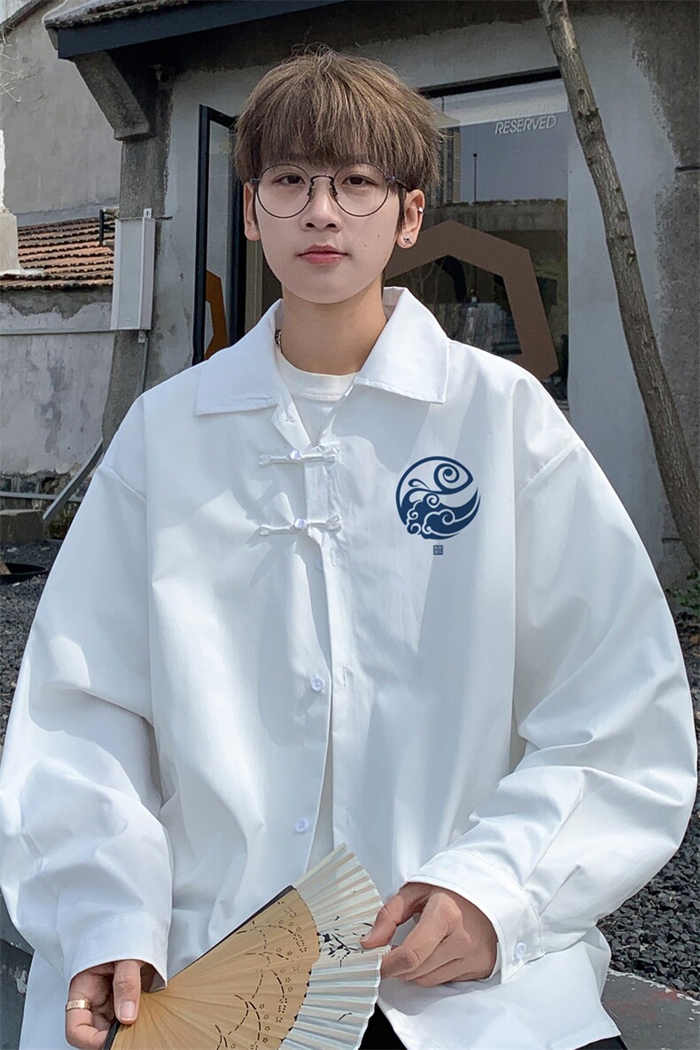 ！2025夏季新款男士风长袖衬衫免烫中式衬衣CS202特P38,男装衬衫,电商B220