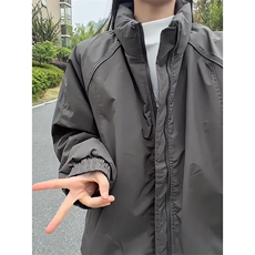 现货美式高街休闲棉衣夹克三防立领纯色户外工装加厚棉服外套，男装夹克，电商A486