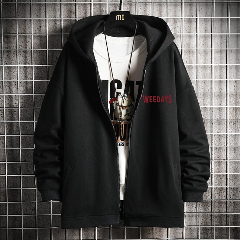 KS21113-P38连帽开衫卫衣男运动外套大码班服网格挂拍,男装卫衣,电商A040A
